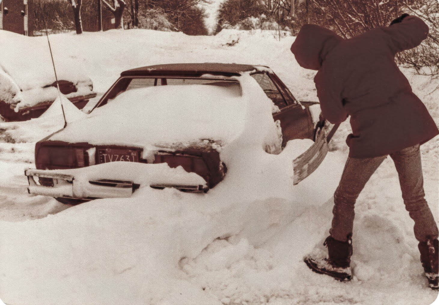 74 Fiat x1-9 snowed in